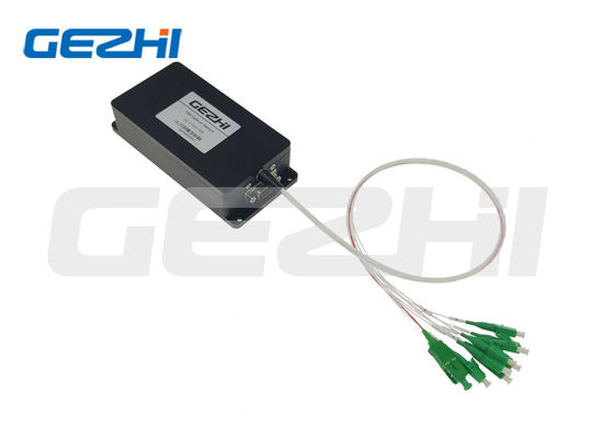 1260 ~ 1650nm 1x8 สวิตช์ออปติคัล 500mW FSW-1x8-SM พร้อมอินเทอร์เฟซ RS232