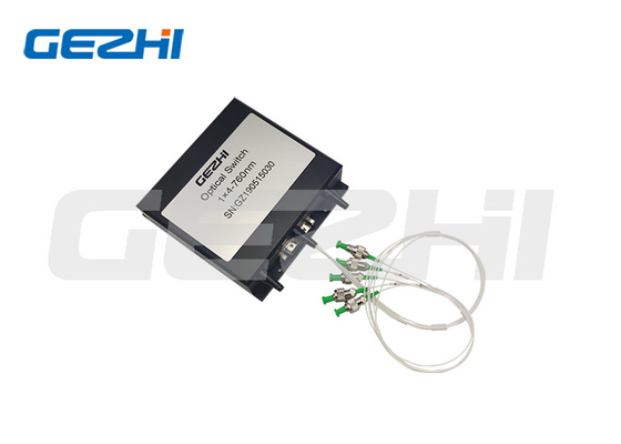 สวิตช์ใยแก้วนำแสง 1x4 760nm ST FC LC SC Non Latching